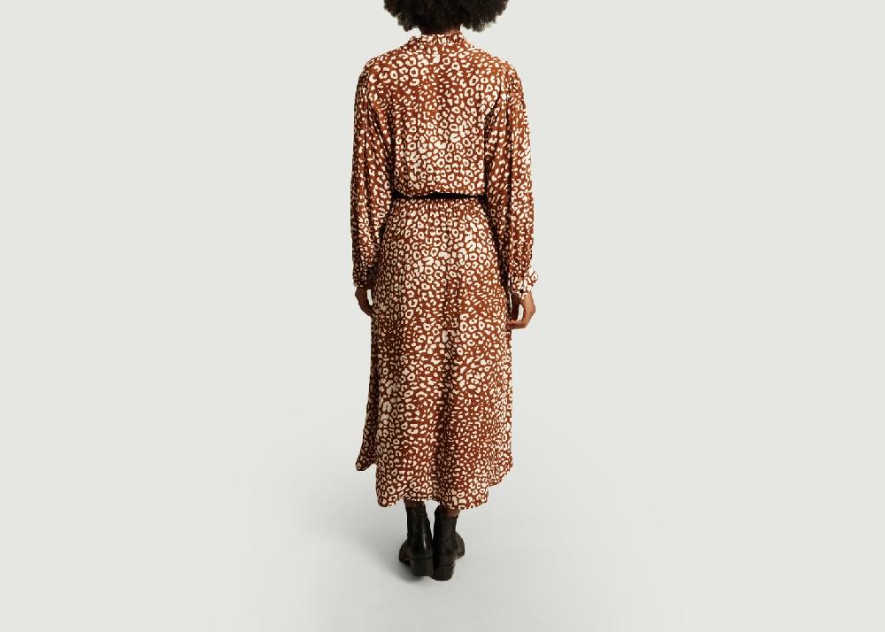 L'exception Robe Chemise Longue Print Panthère Royaume Fauve La Petite Française