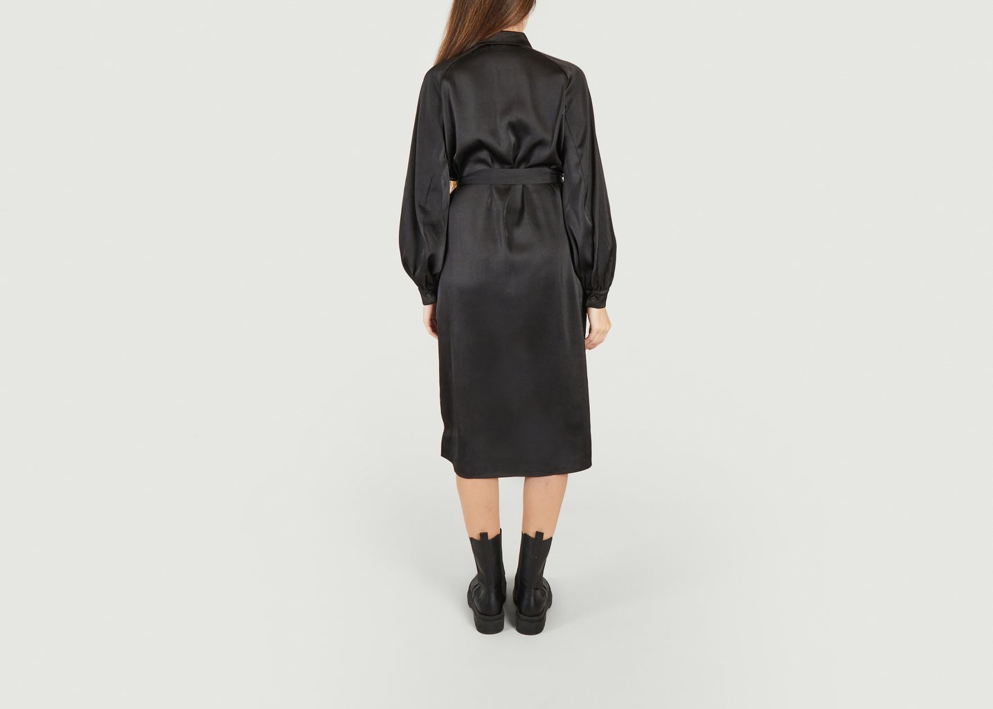 L'exception Robe Chemise Nika 13096 Noir Samsoe & Samsoe