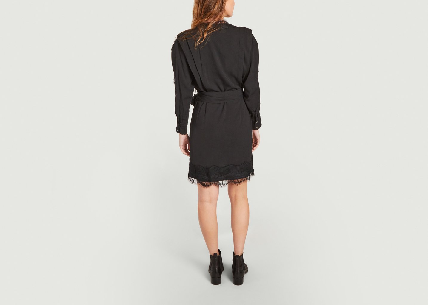 L'exception Robe Clever Avec Empiècements Dentelle Noir Suncoo