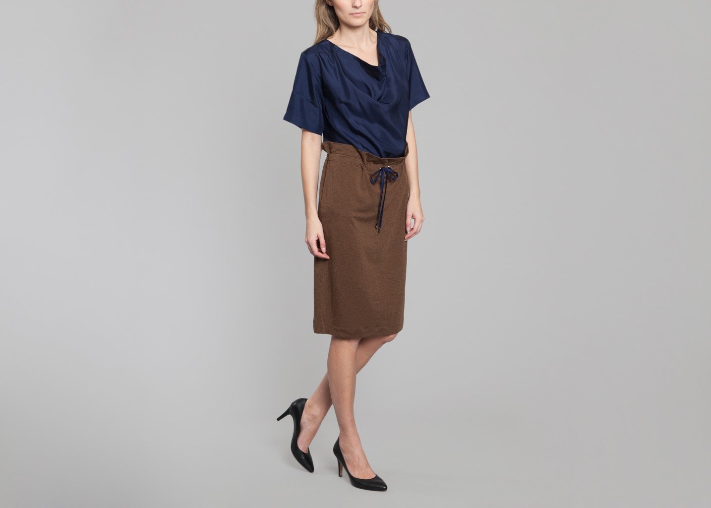 L'exception Robe Composée Bleu Marine JC De Castelbajac