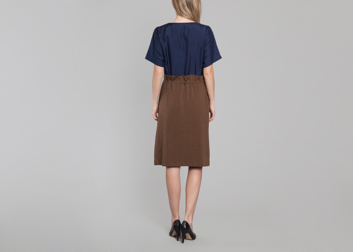 L'exception Robe Composée Bleu Marine JC De Castelbajac