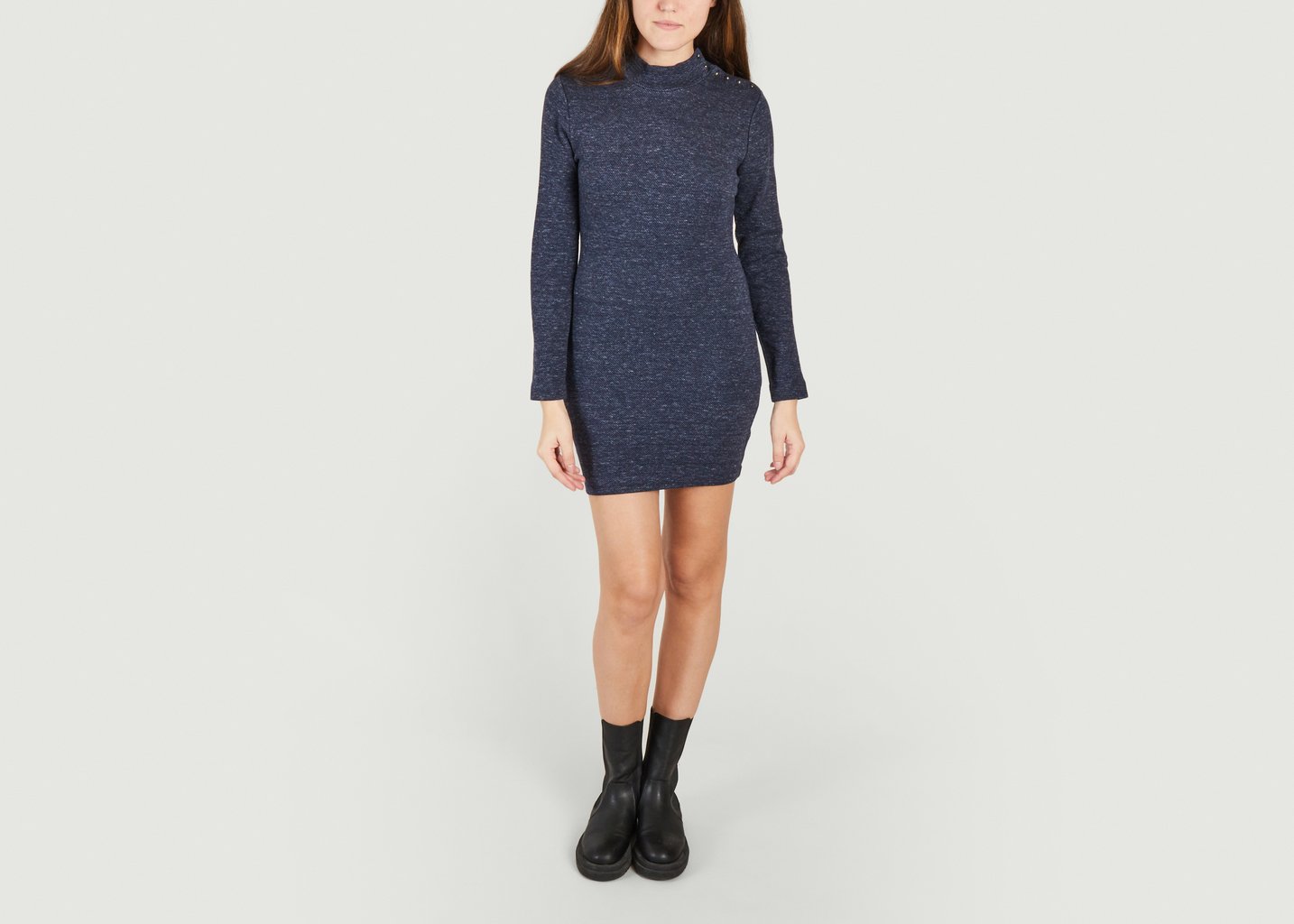 L'exception Robe Courte Manches Longues Augusta Bleu Sessùn