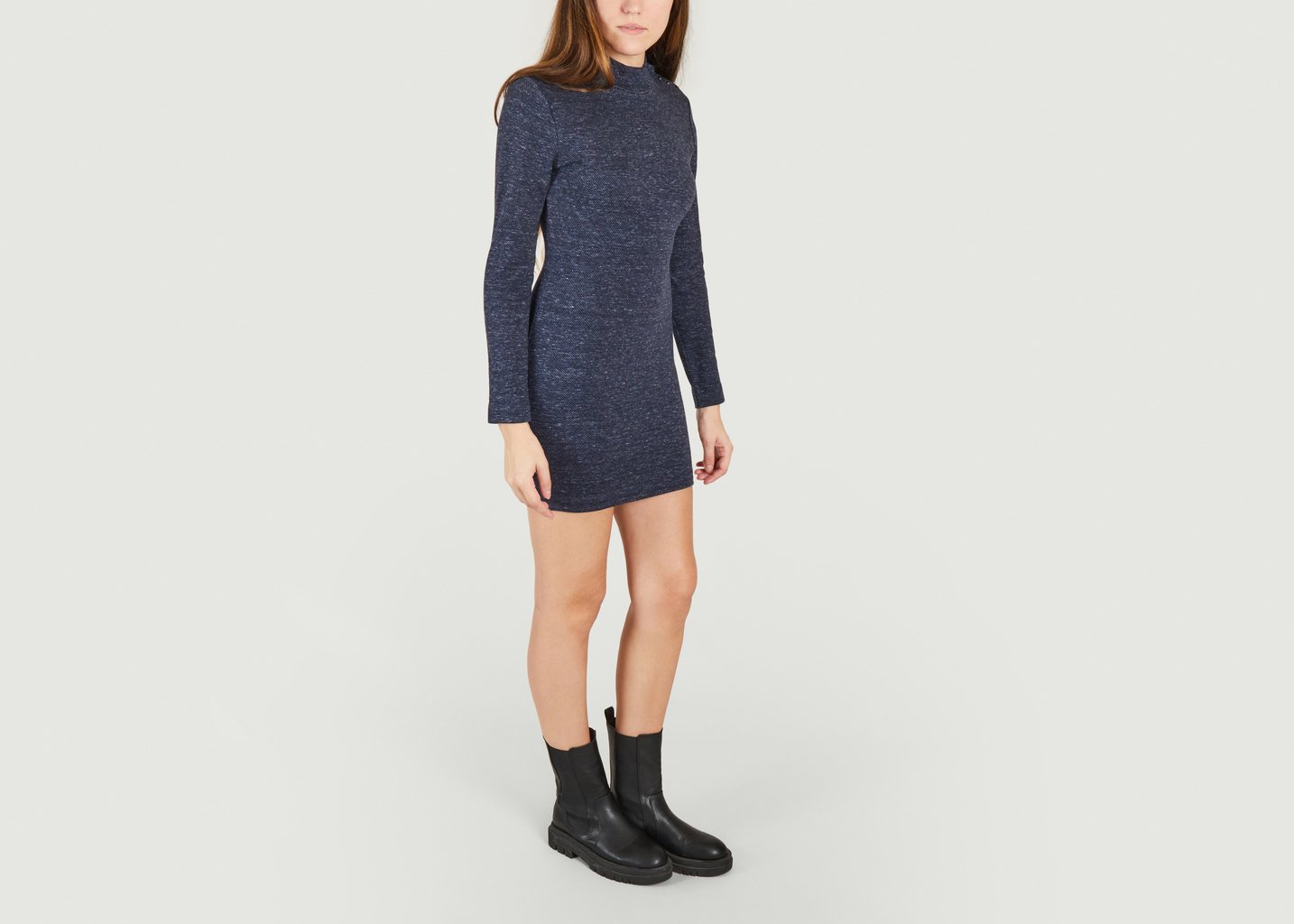 L'exception Robe Courte Manches Longues Augusta Bleu Sessùn