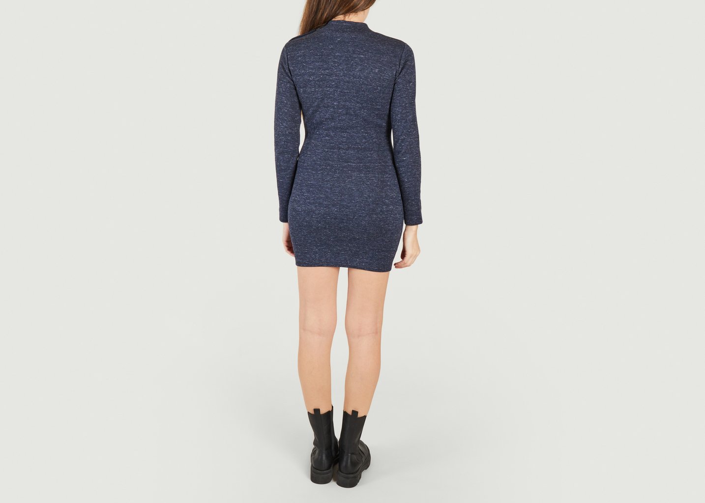 L'exception Robe Courte Manches Longues Augusta Bleu Sessùn