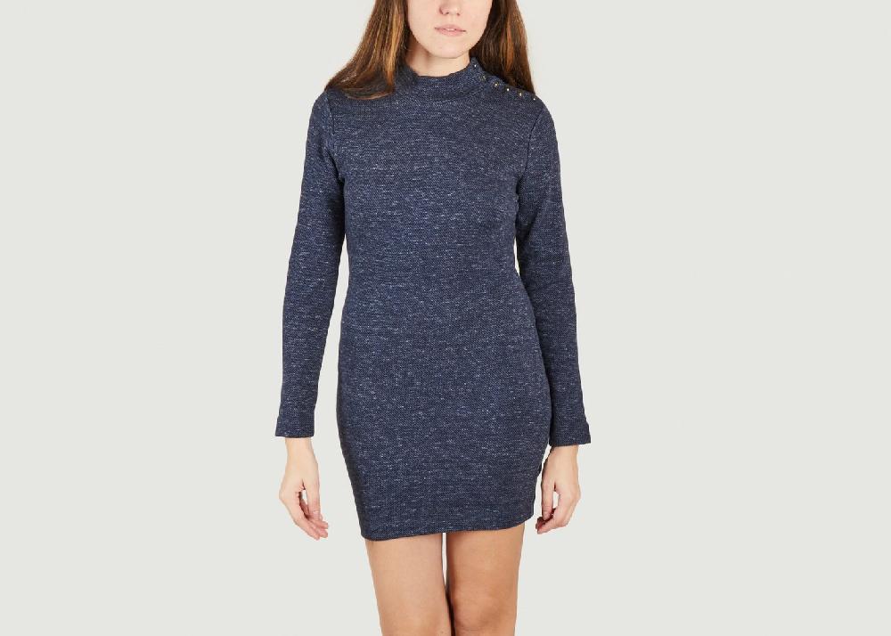 l'exception Robe courte manches longues Augusta Bleu Sessùn
