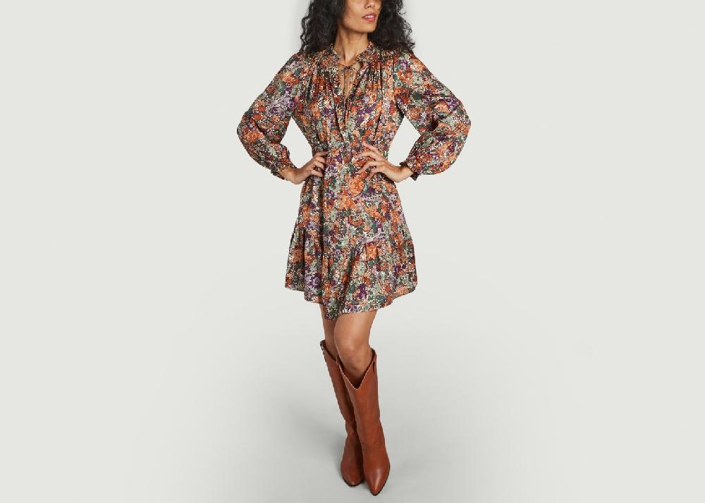 L'exception Robe Courte Motif Fleuri Chama Multicolore Suncoo