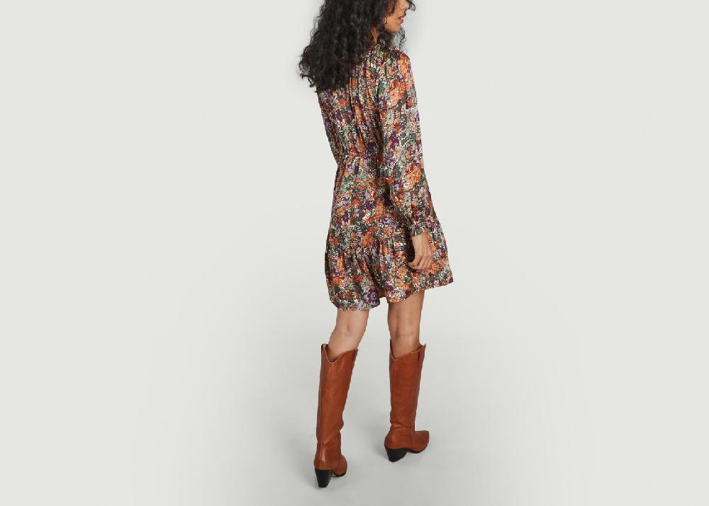 L'exception Robe Courte Motif Fleuri Chama Multicolore Suncoo