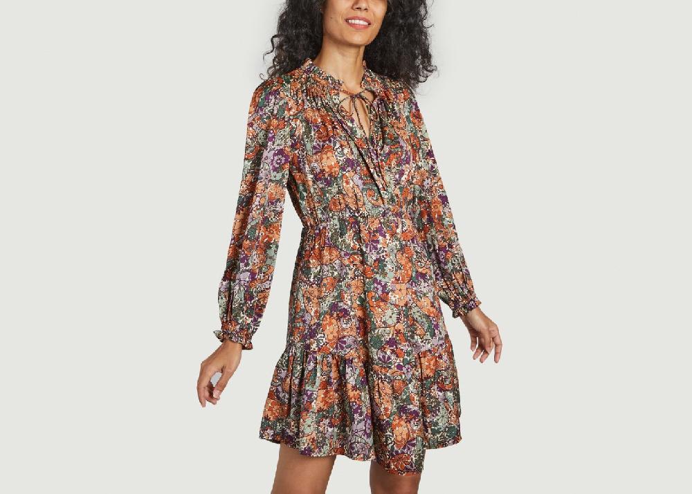 l'exception Robe courte motif fleuri Chama Multicolore Suncoo