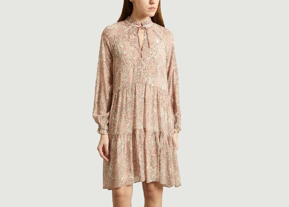 l'exception Robe Crayon Ample Mousseline Multicolore Second Female