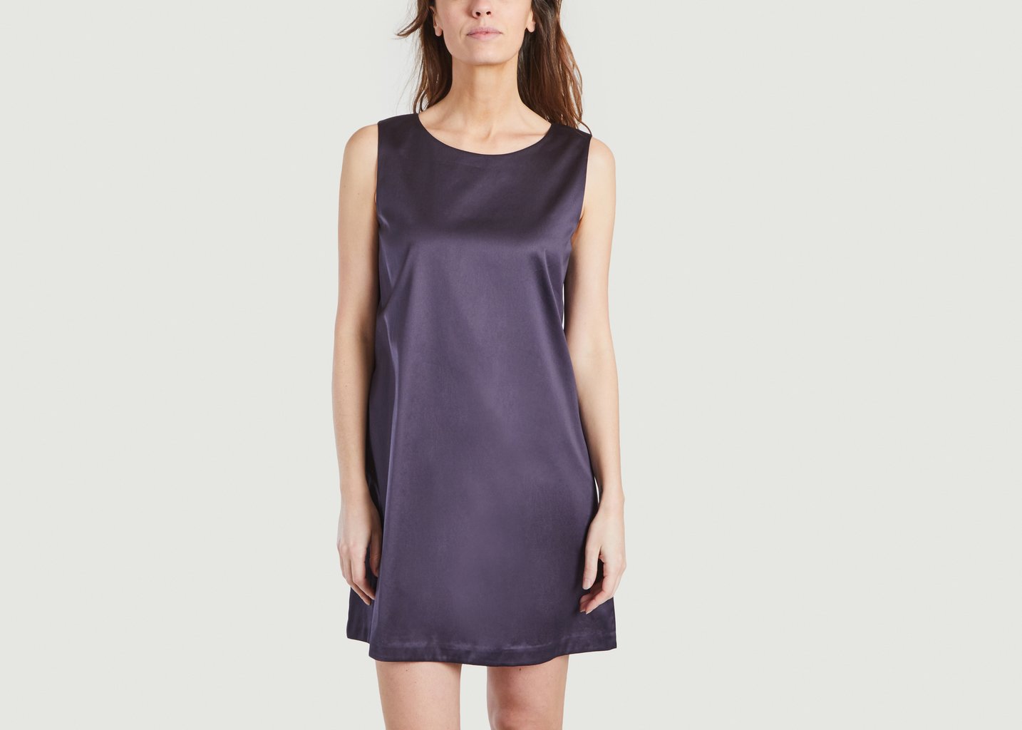 l'exception Robe en Coton Chintz Bleu Marine Theory