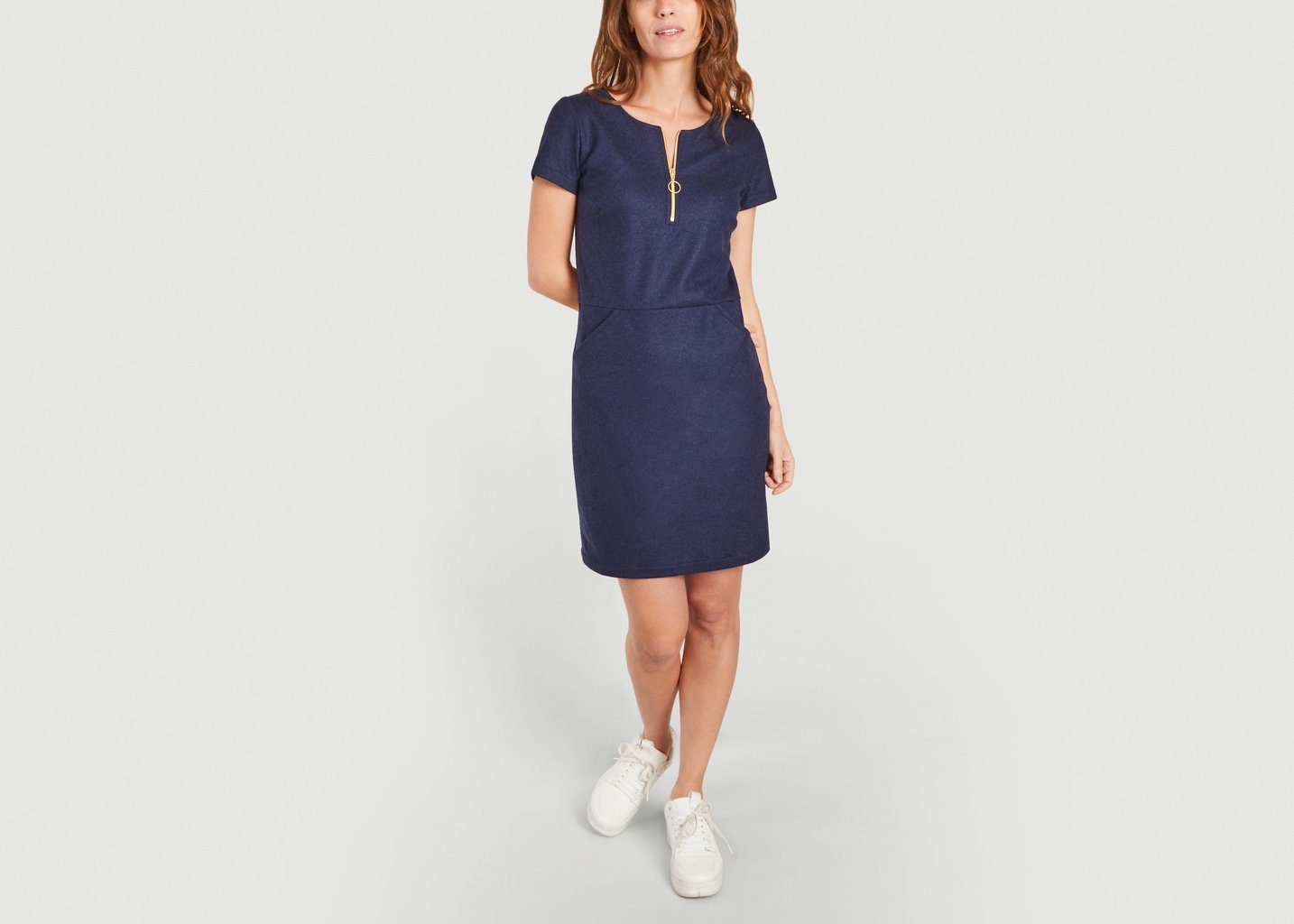 L'exception Robe Fourreau Villa Bleu Marine Agnès B