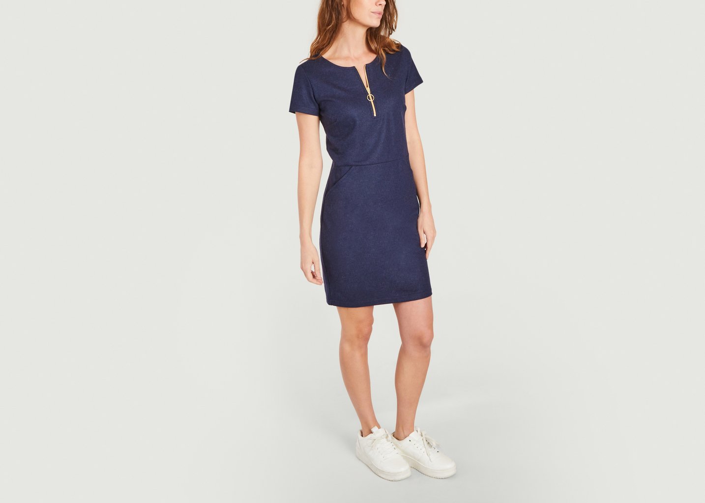 L'exception Robe Fourreau Villa Bleu Marine Agnès B