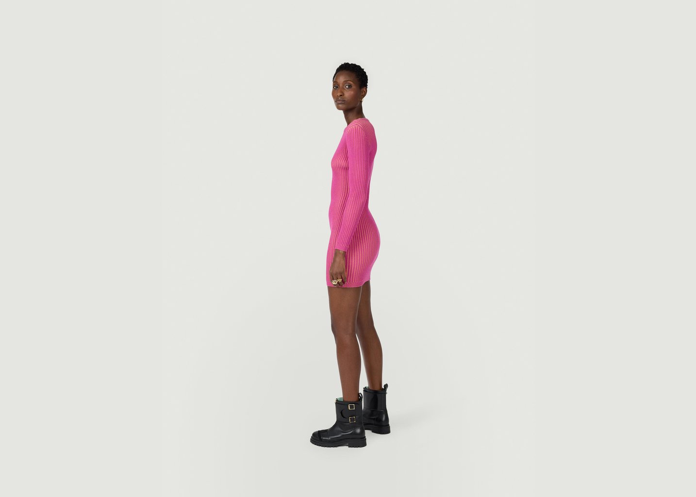 L'exception Robe Fox En Tricot Cadillac Fuchsia Heimstone