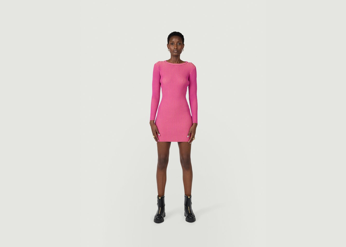 l'exception Robe Fox En Tricot Cadillac Fuchsia Heimstone