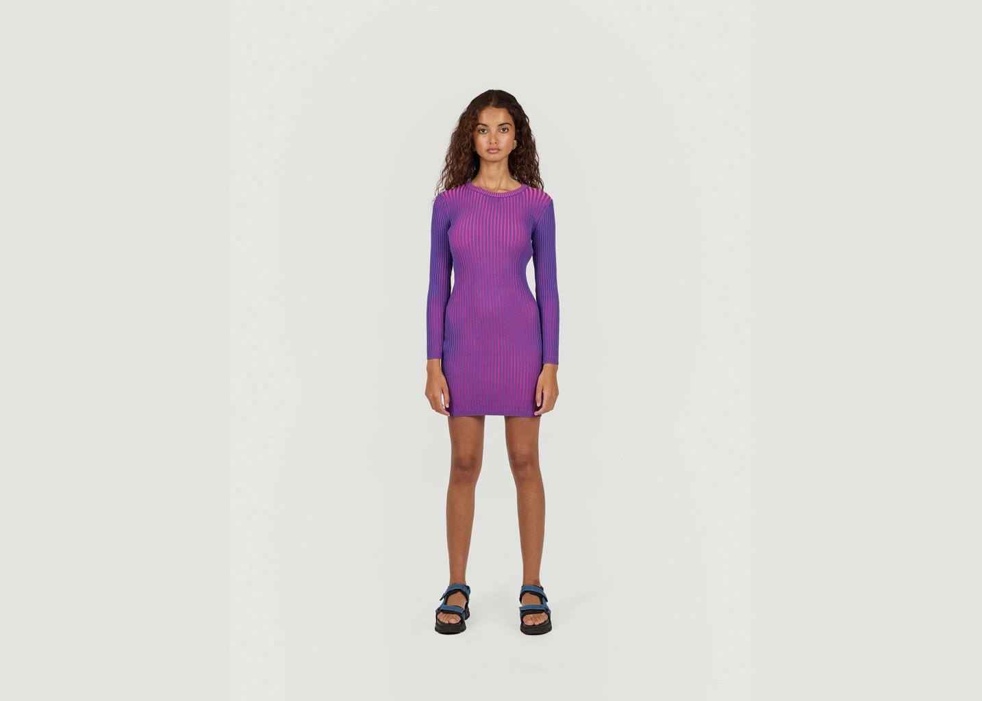 l'exception Robe Fox En Tricot Kaléidoscope Violet Heimstone