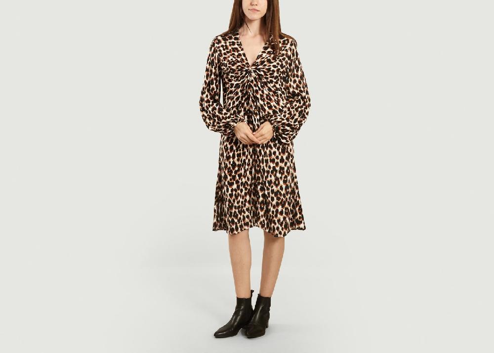L'exception Robe Imprimé Léopard Freesios Multicolore By Malene Birger