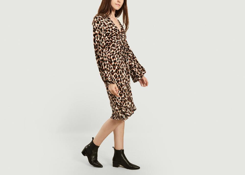 L'exception Robe Imprimé Léopard Freesios Multicolore By Malene Birger