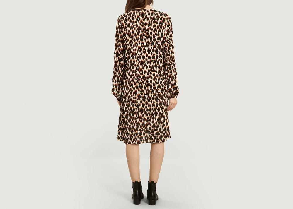 L'exception Robe Imprimé Léopard Freesios Multicolore By Malene Birger
