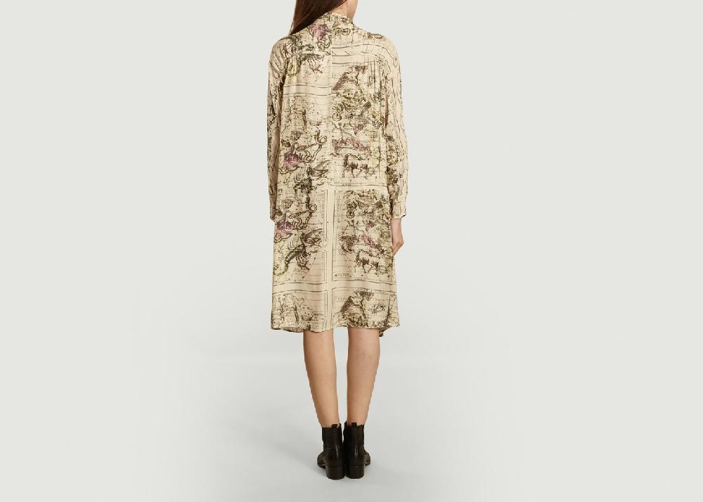 L'exception Robe Imprimée Vanuna Beige By Malene Birger