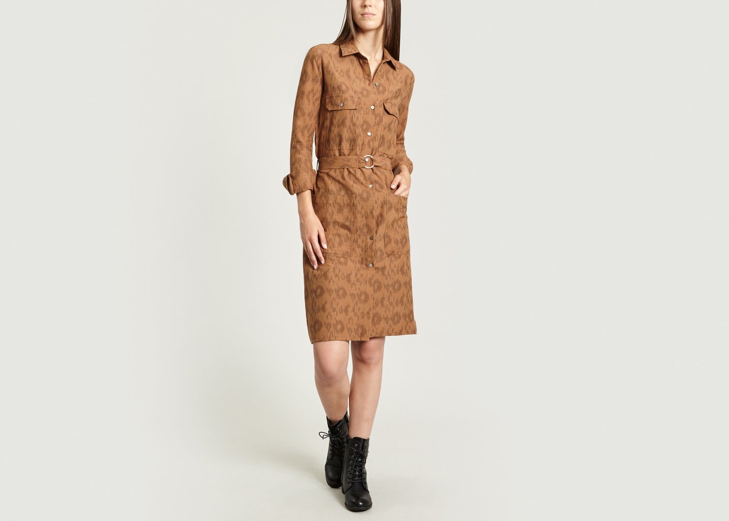 L'exception Robe Janis Fauve Fauve Fabric Hunted & Collected