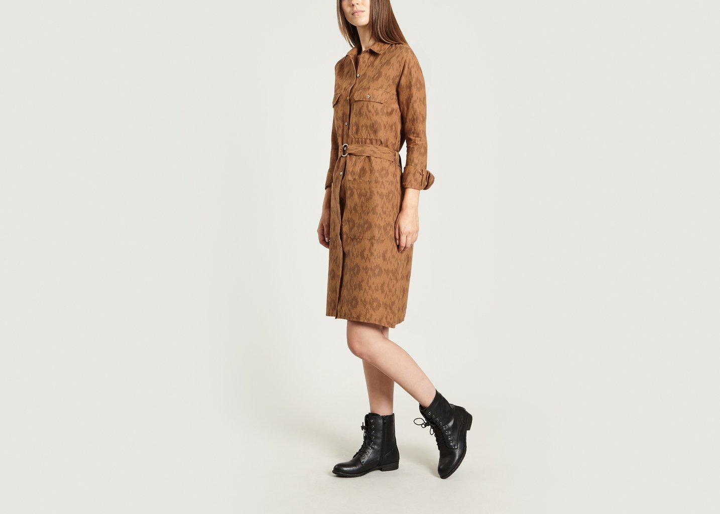 L'exception Robe Janis Fauve Fauve Fabric Hunted & Collected