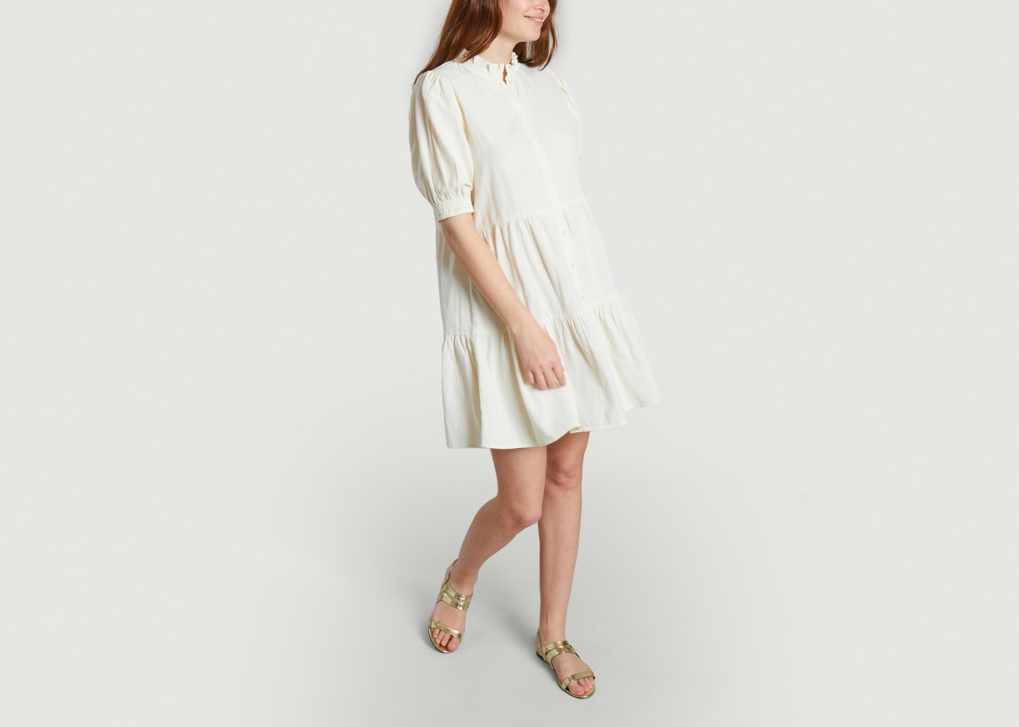 L'exception Robe Java Crimp Ecru Petite Mendigote Paris