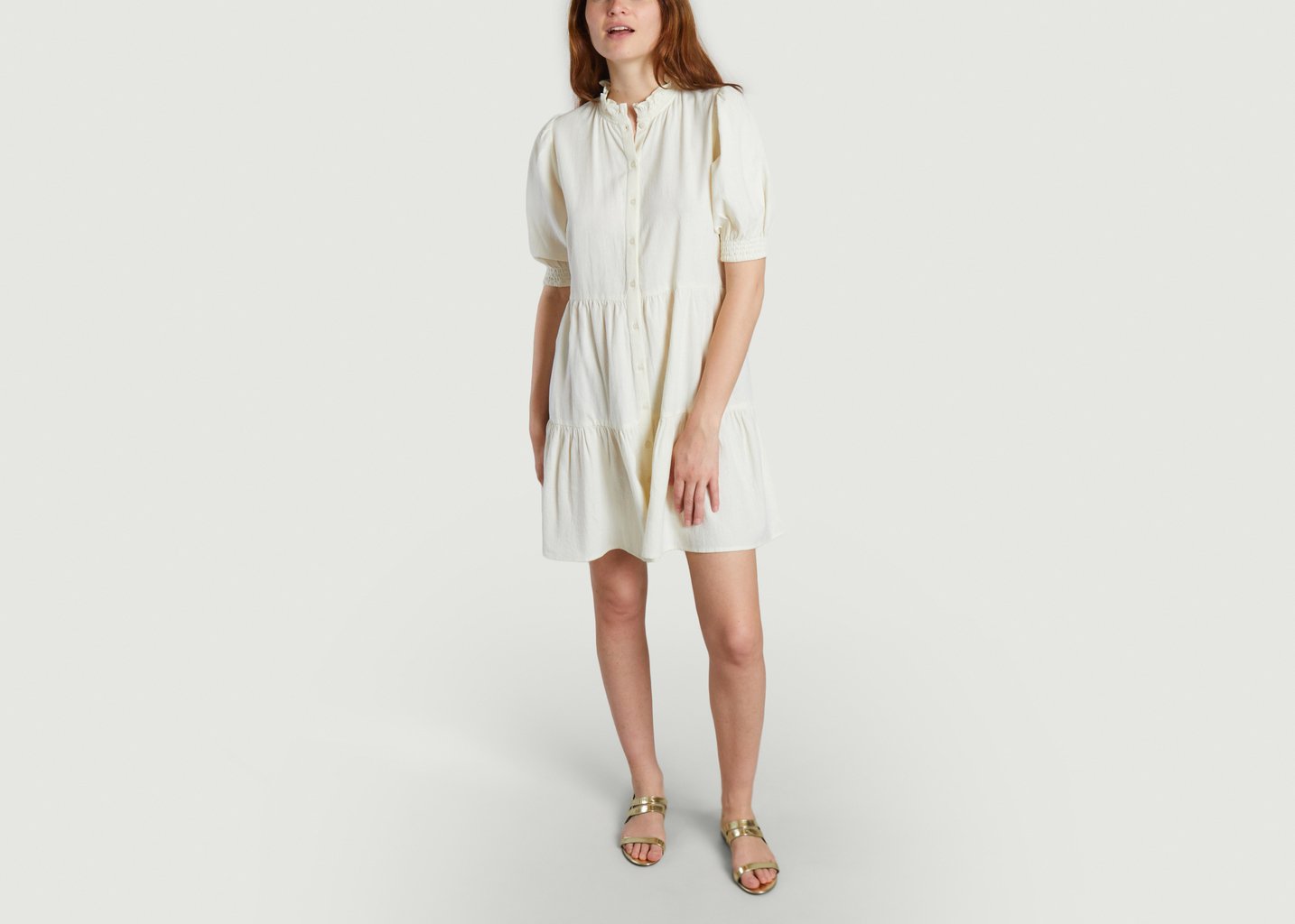 L'exception Robe Java Crimp Ecru Petite Mendigote Paris
