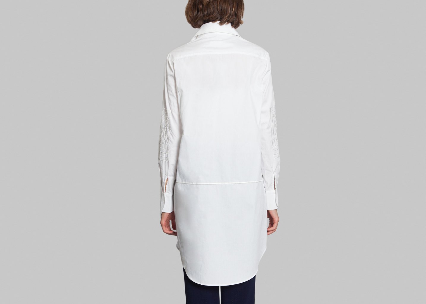 L'exception Robe Longue Chemise Suzhou Blanc Masha Ma