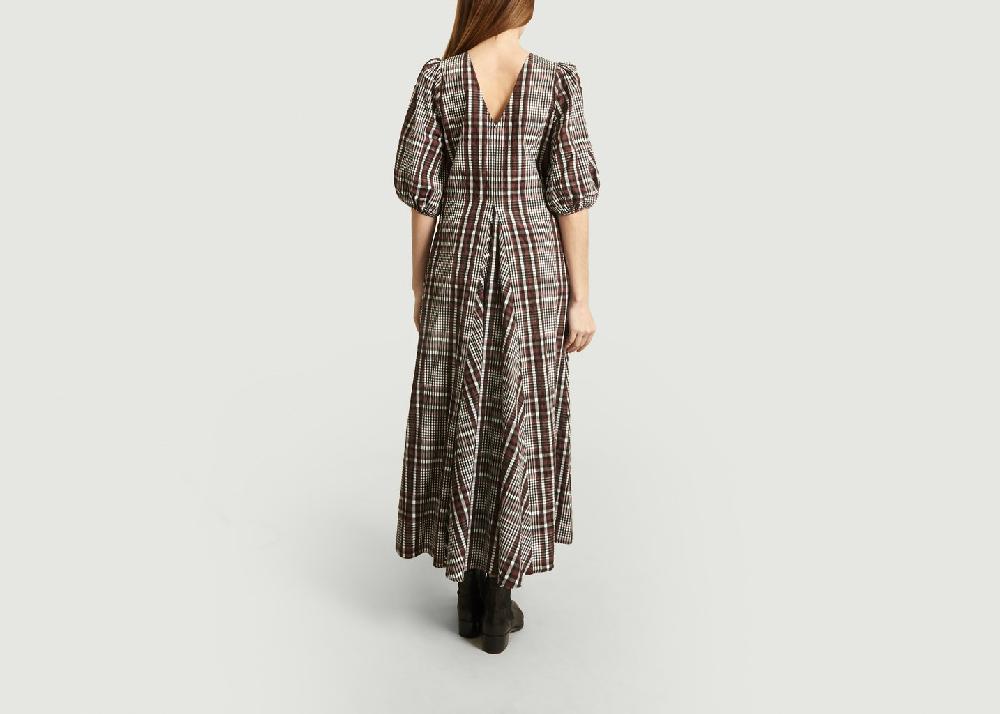 L'exception Robe Longue Emily Imprimé Carreaux Multicolore Second Female