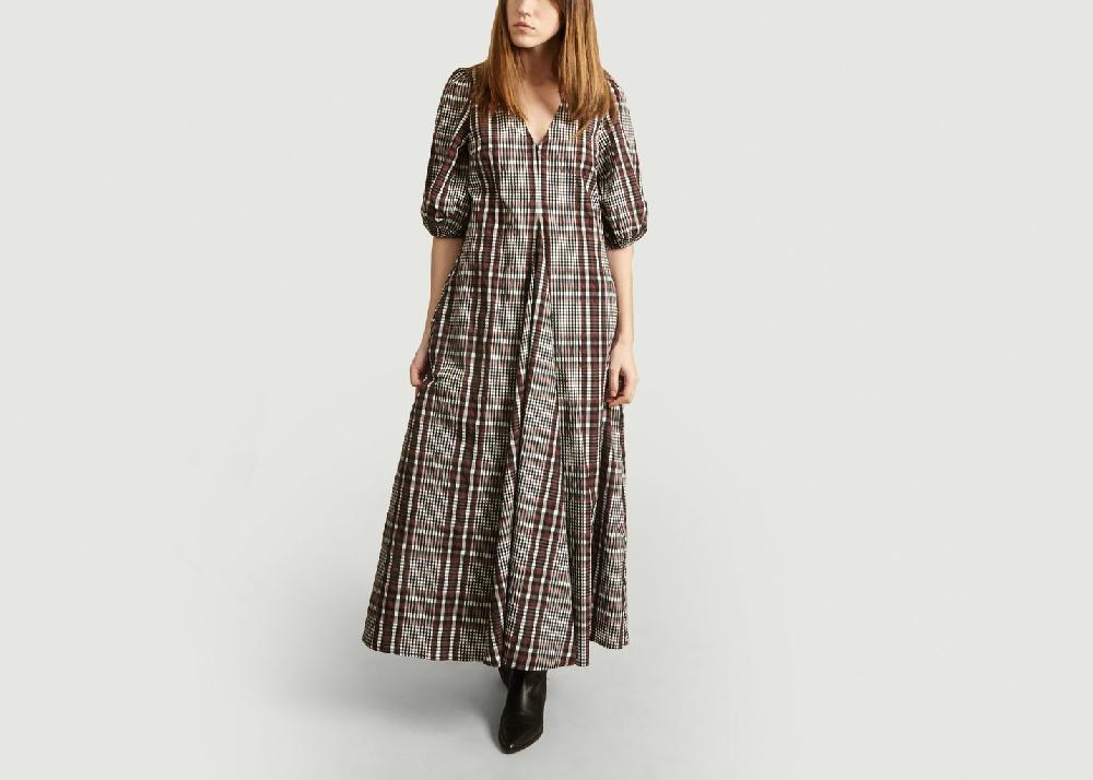 l'exception Robe longue Emily imprimé carreaux Multicolore Second Female