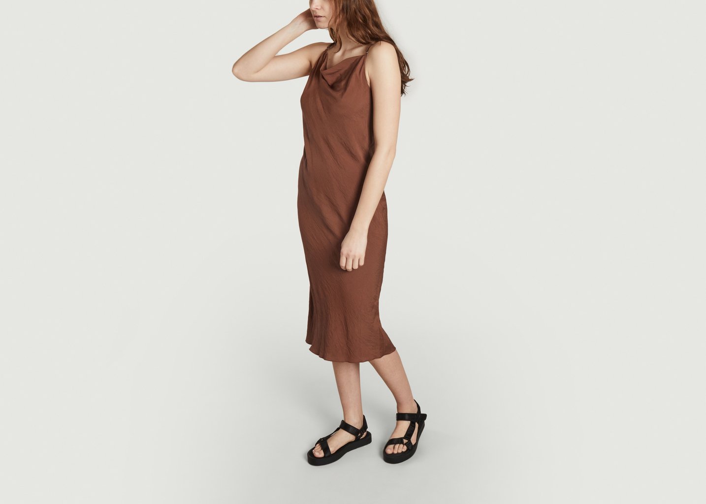 L'exception Robe Longue Fredericka Marron Samsoe & Samsoe