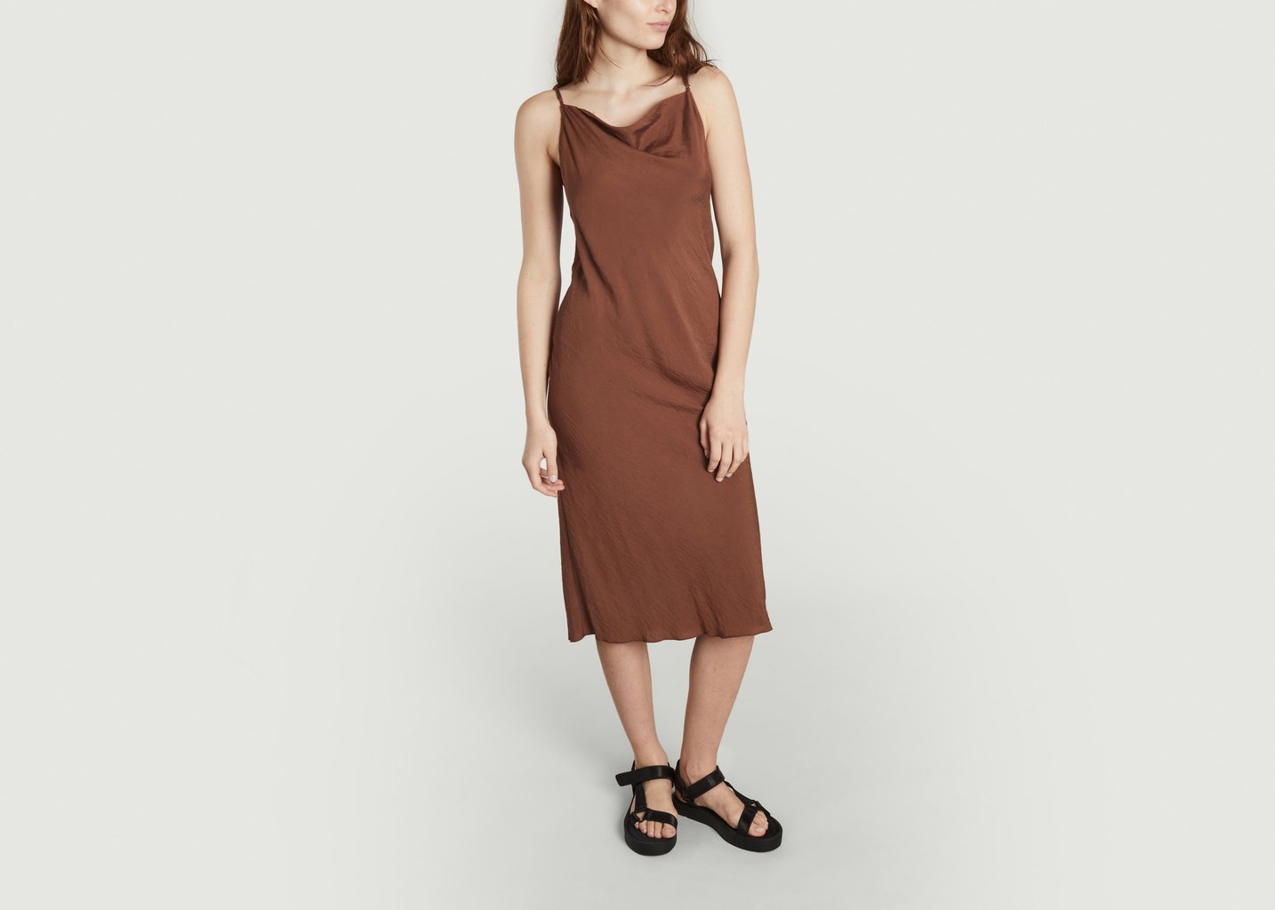 L'exception Robe Longue Fredericka Marron Samsoe & Samsoe