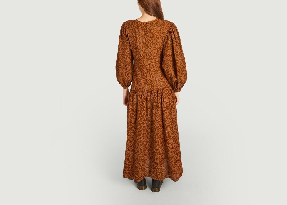 L'exception Robe Longue Imprimé Léopard En Coton Bio Federica Caramel The New Society