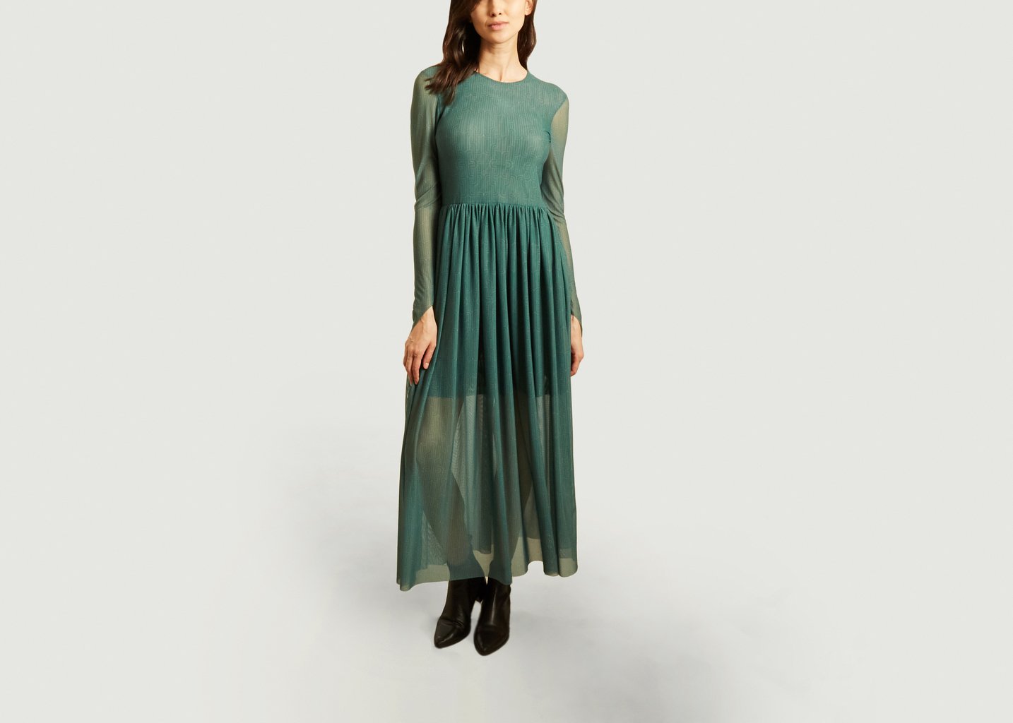 L'exception Robe Longue Manches Longues Orsay Vert Fête Impériale
