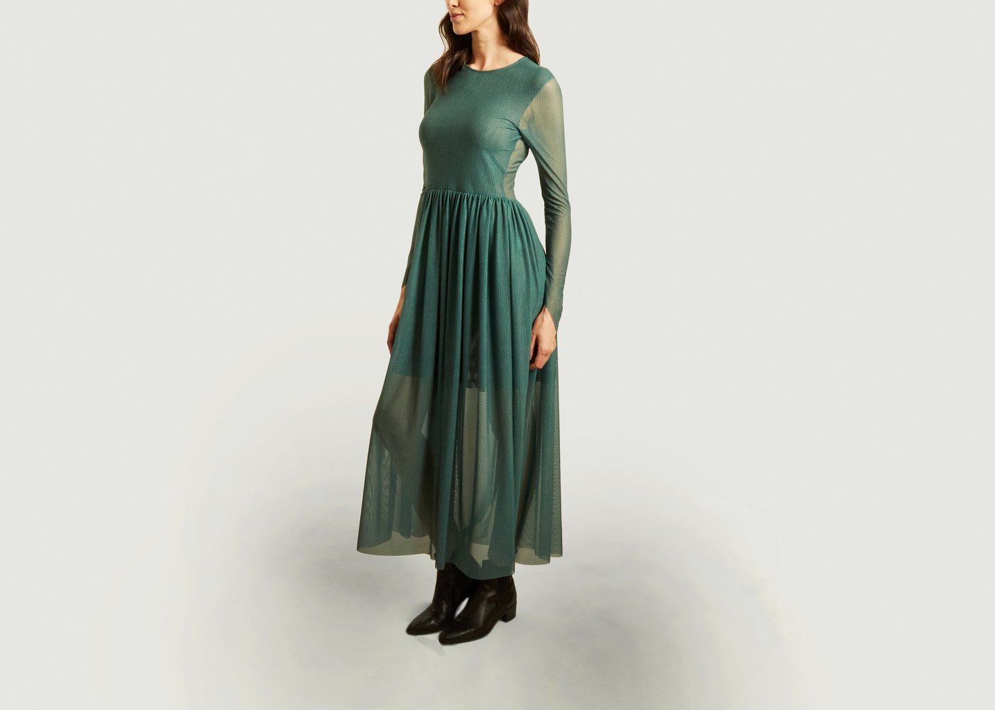 L'exception Robe Longue Manches Longues Orsay Vert Fête Impériale