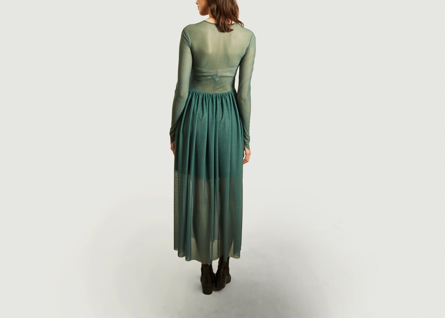L'exception Robe Longue Manches Longues Orsay Vert Fête Impériale