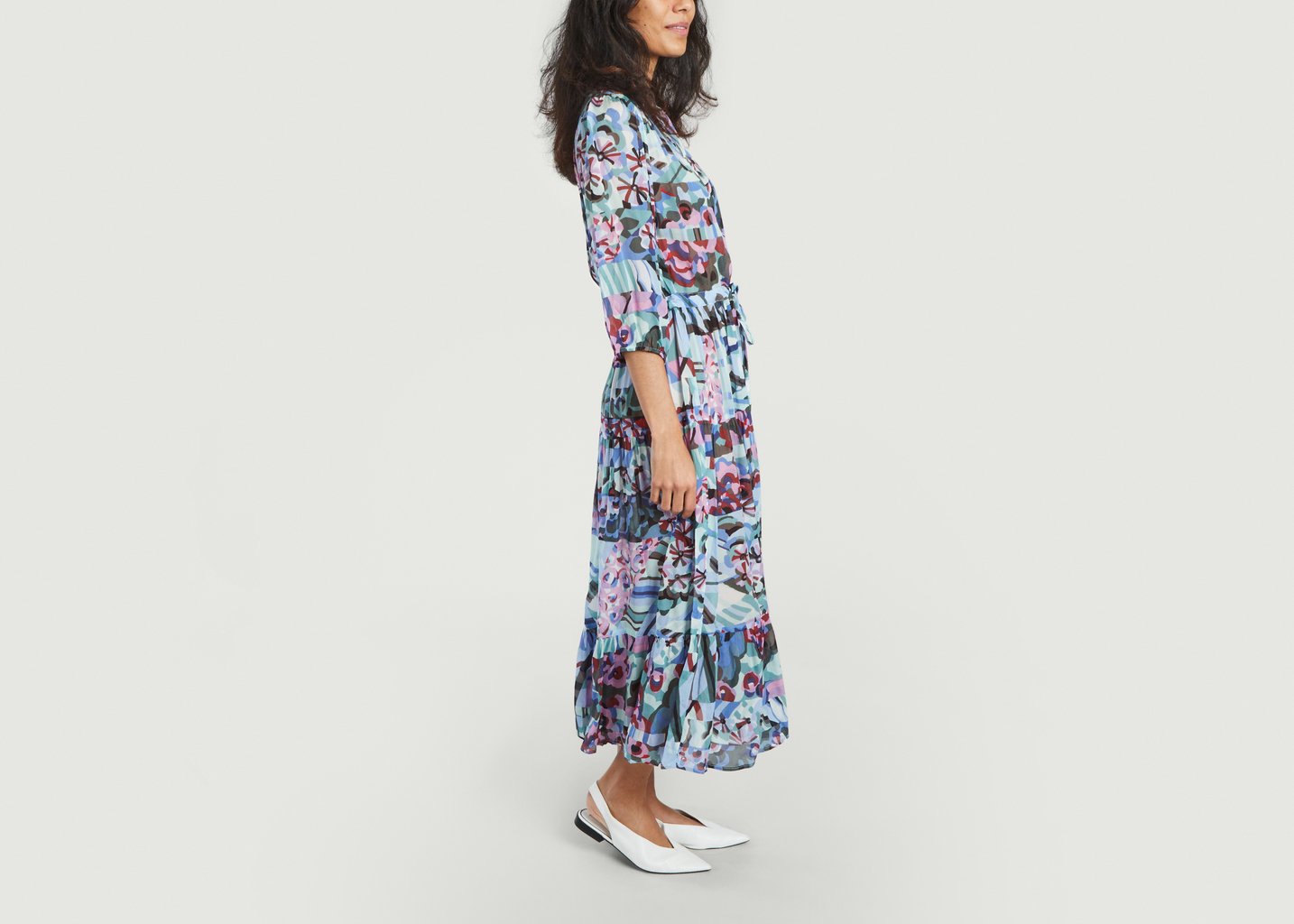 L'exception Robe Longue Motif Fantaisie Camila Multicolore Suncoo