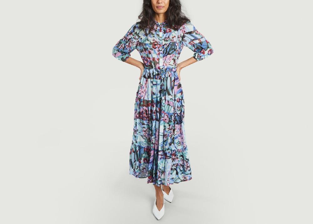 l'exception Robe longue motif fantaisie Camila Multicolore Suncoo