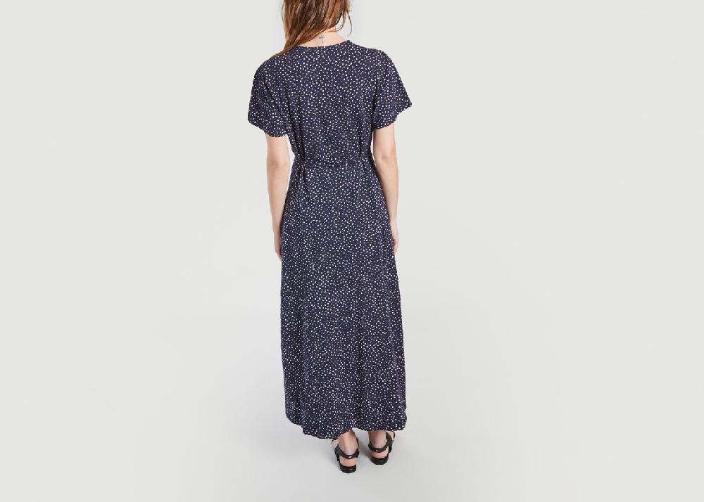 L'exception Robe Longue Portefeuille Imprimé Fantaisie Leora Bleu Marine People Tree