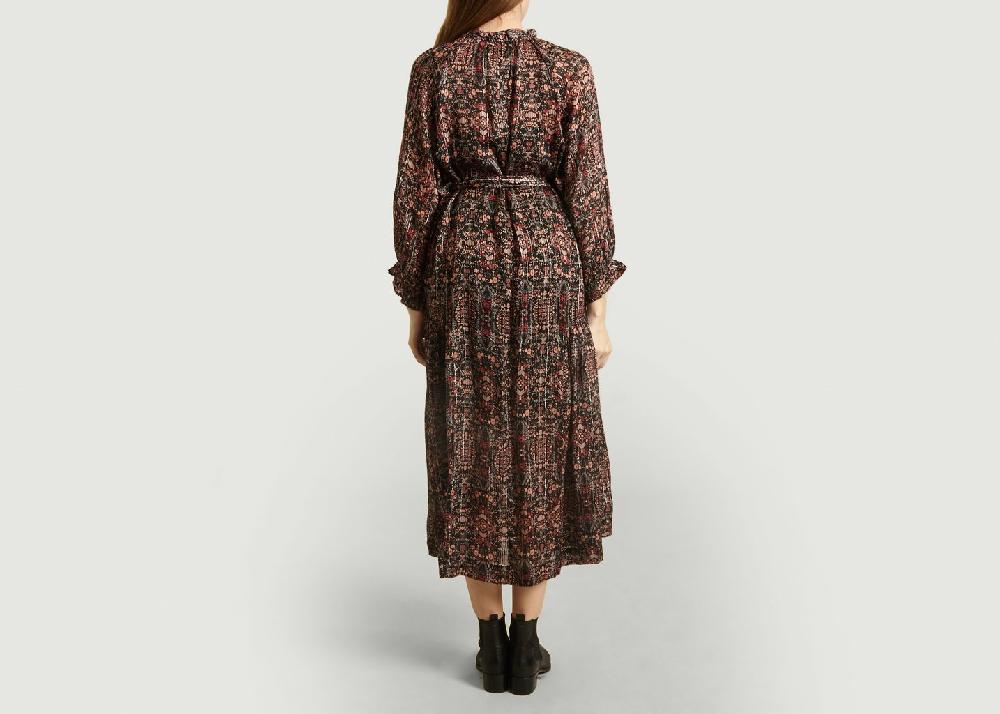 L'exception Robe Longue Signe Lurex Noir Second Female