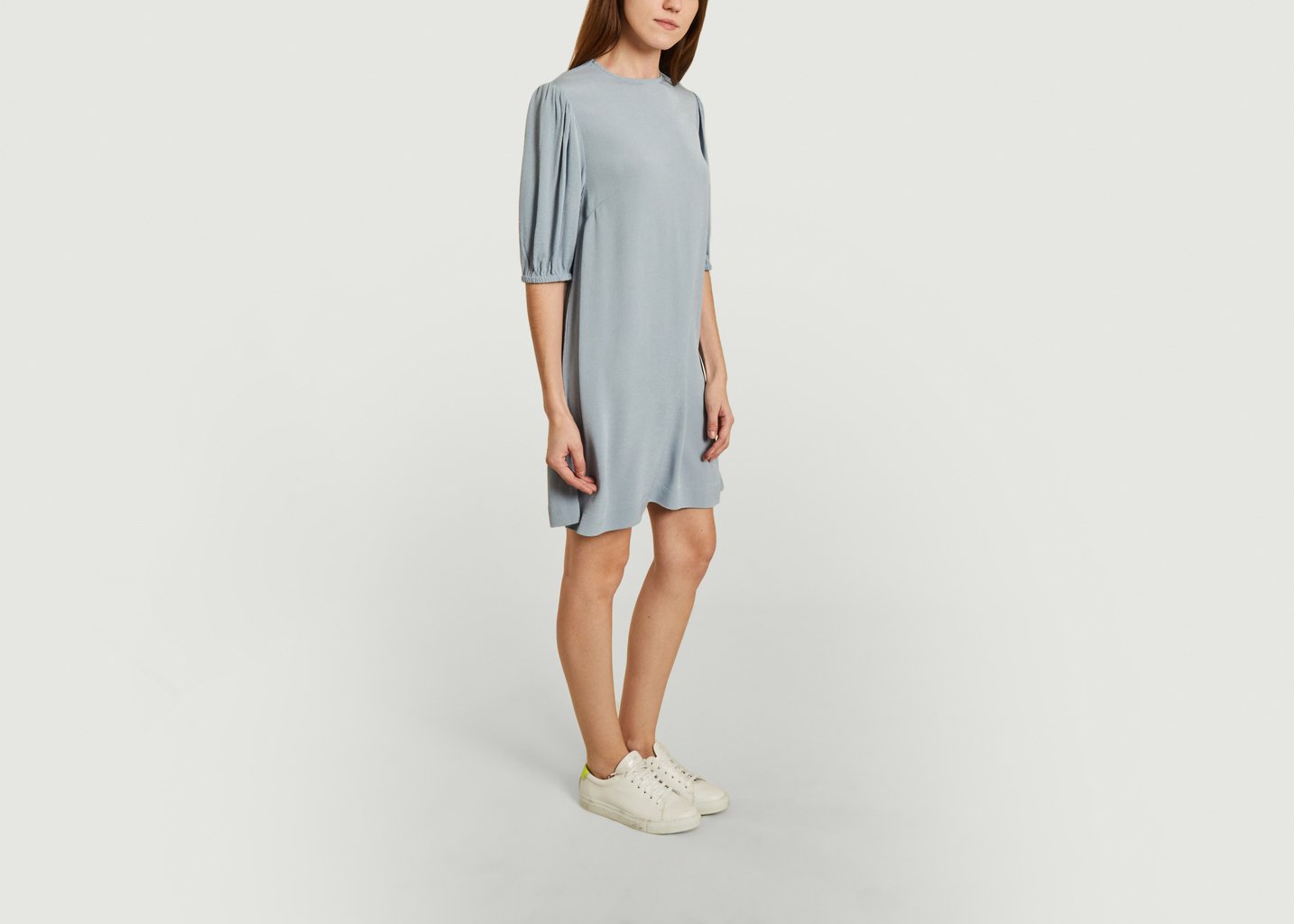 L'exception Robe Manches 3/4 Aram Bleu Clair Samsoe & Samsoe