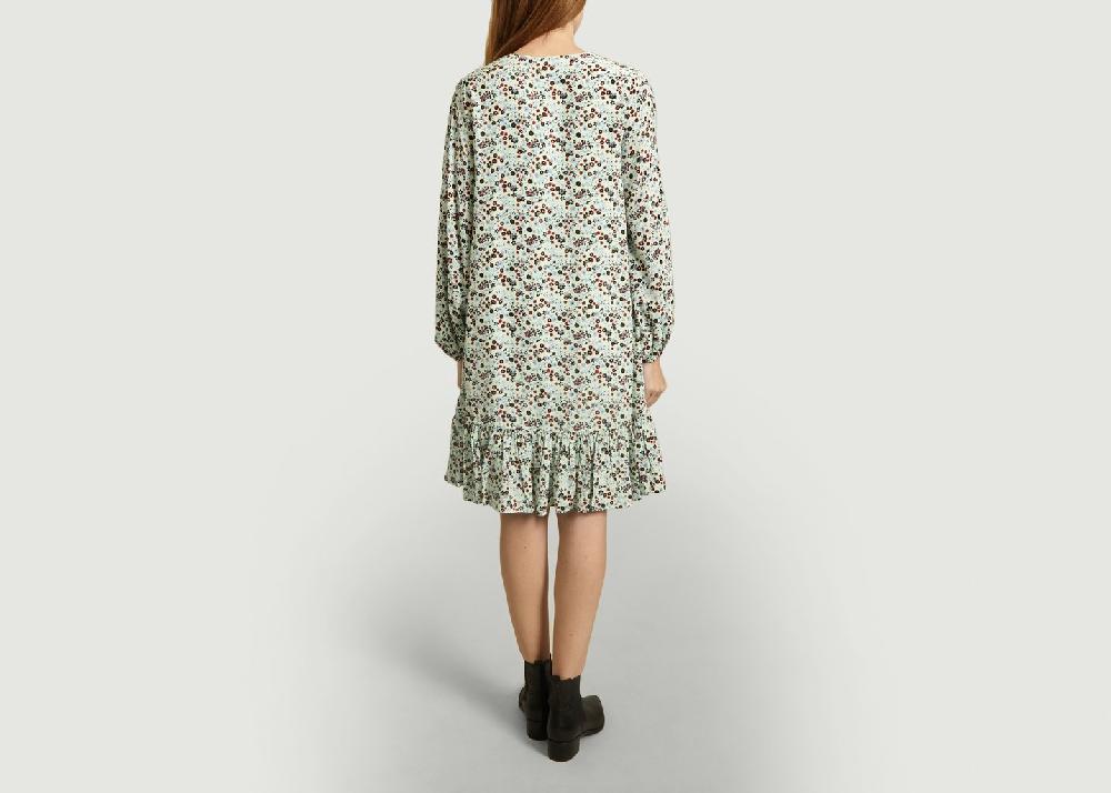 L'exception Robe Mi Longue Blueberry Heart Menthe Bleu Clair Essentiel Antwerp
