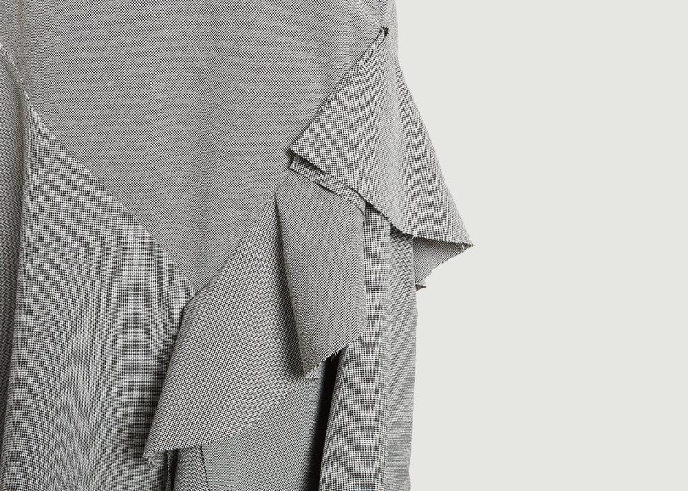 L'exception Robe Midi à Volants Anthracite Masha Ma