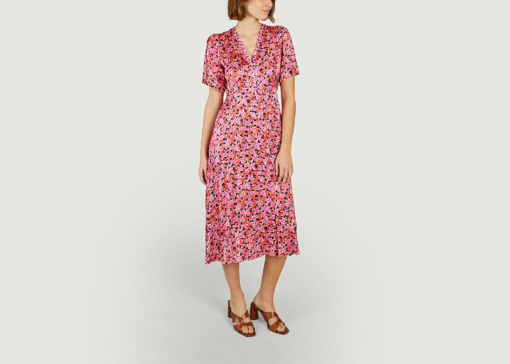 L'exception Robe Midi Imprimé Fleuri Cedia Imprimé Suncoo