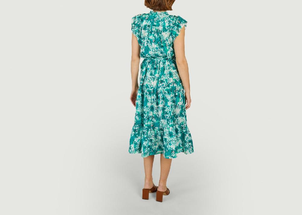 L'exception Robe Midi Imprimée En Coton Calipso Imprimé Suncoo