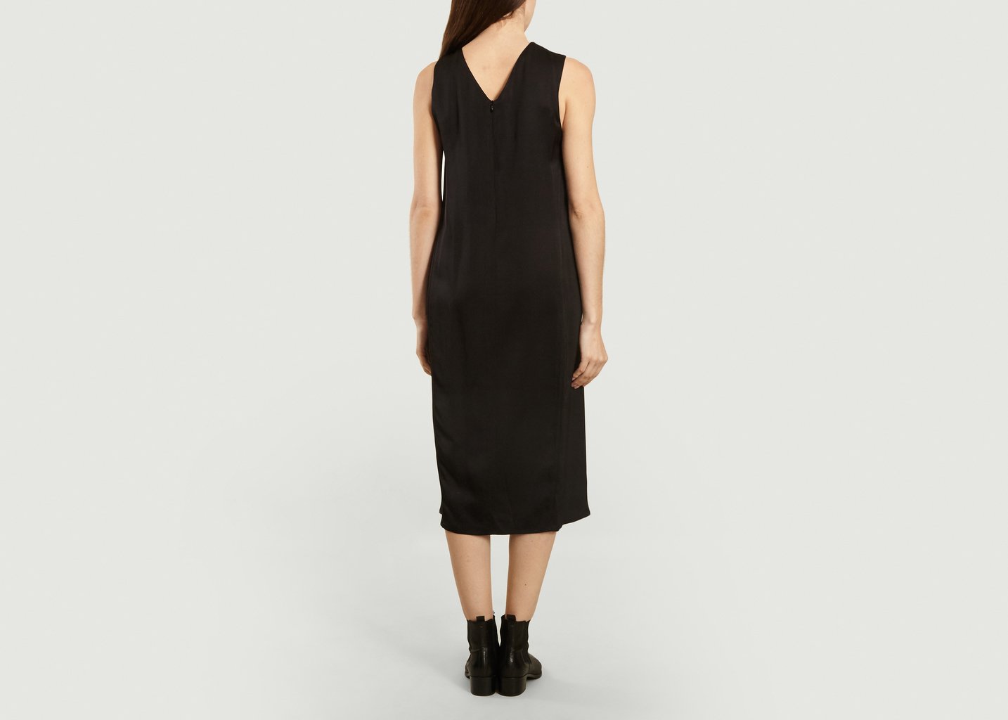 L'exception Robe Midi Sans Manche Aluta Noir By Malene Birger