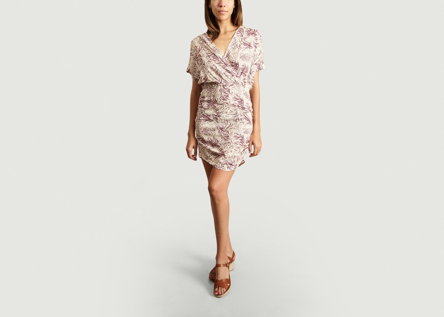 L'exception Robe Moustafa Imprimée Prune Maison Olga