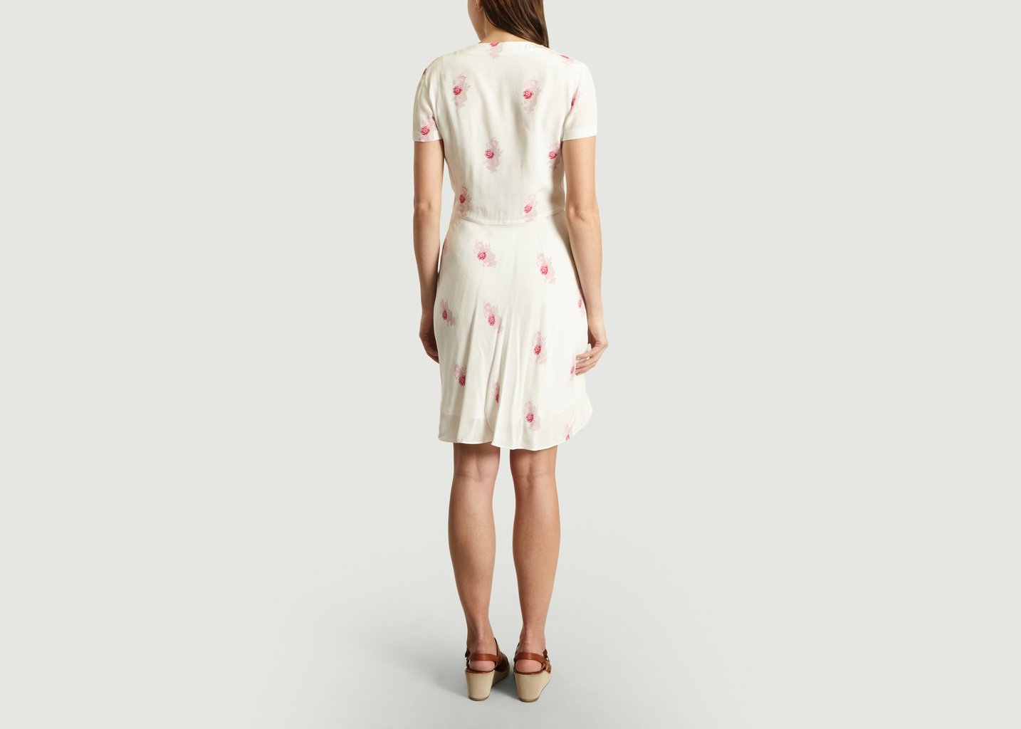 L'exception Robe Print Fleuri Cindy Blanc Samsoe & Samsoe