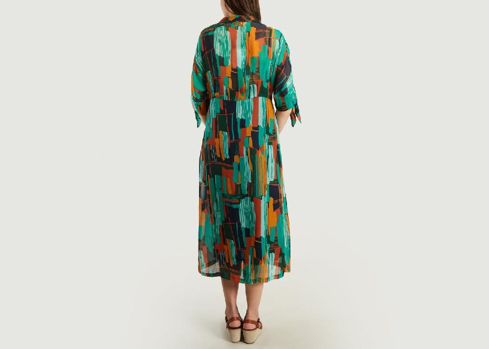 L'exception Robe Print Gallery Wheel Emeraude Roseanna
