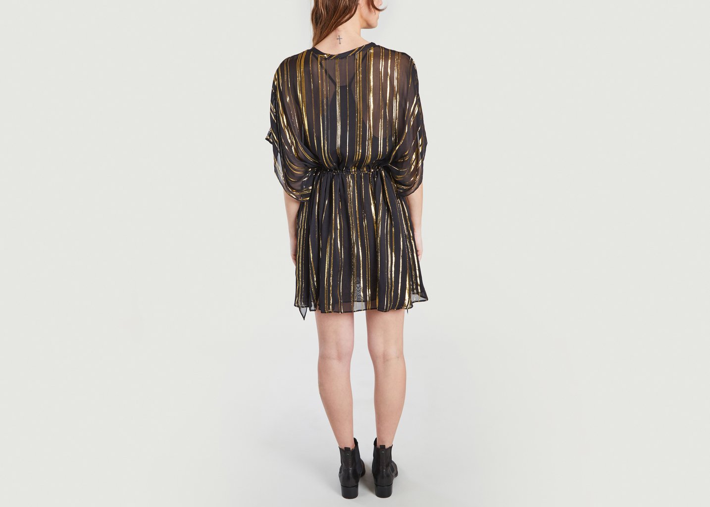 L'exception Robe Rayée Irisée Enhance Noir IRO Paris